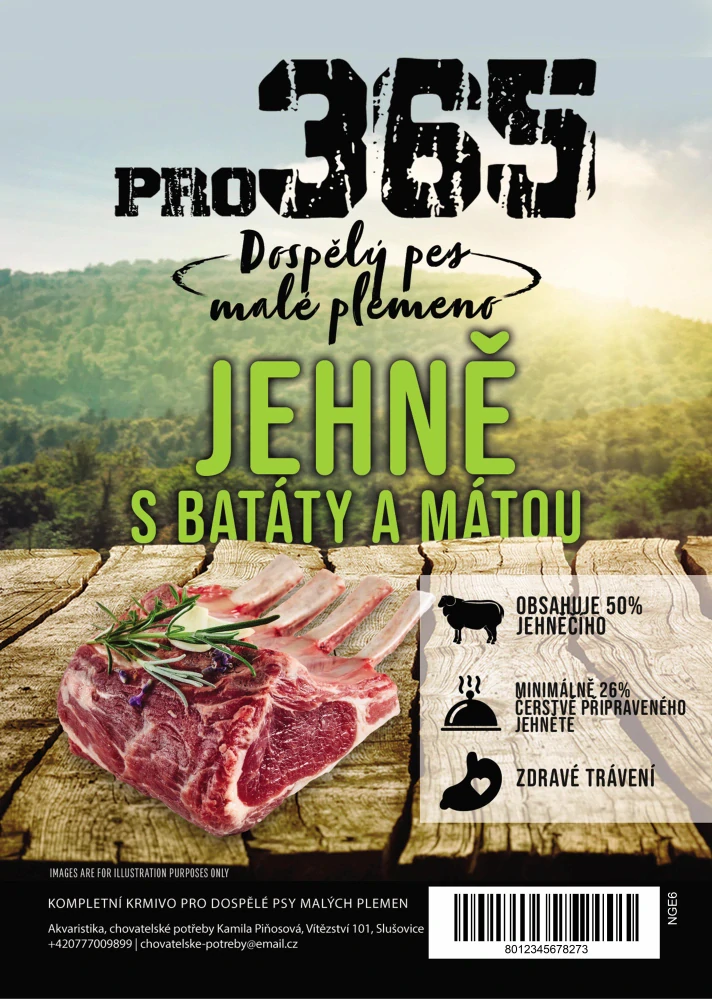 Jehně s batáty a mátou - dospělý pes malé plemeno