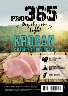 Krocan s batáty a brusinkami - dospělý pes LIGHT